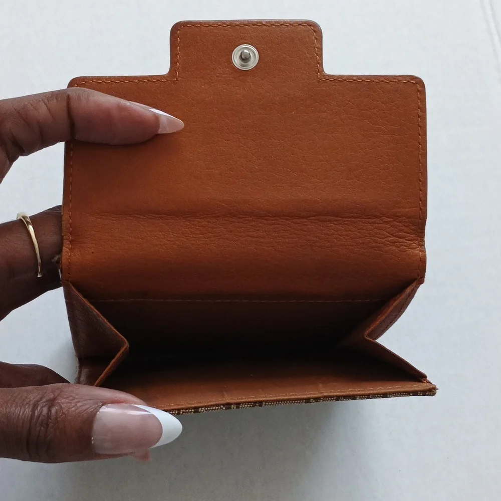 Authentic Dior Brown and Tan Wallet